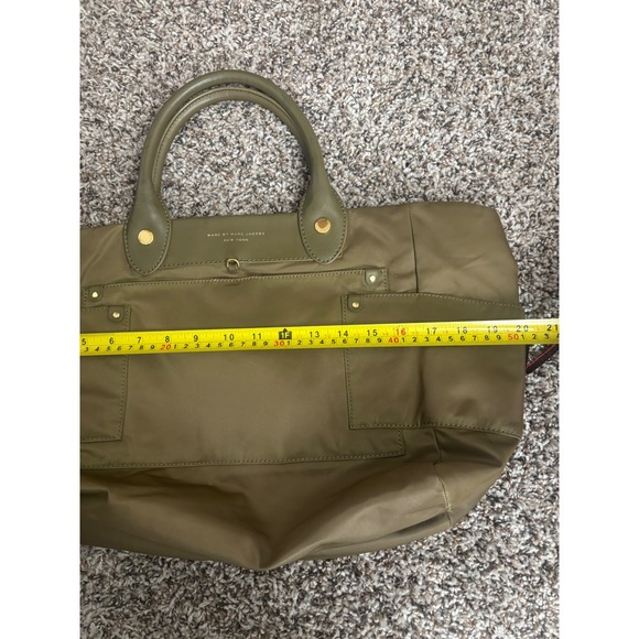 Marc by Marc Jacobs Olive Green Nylon Leather Trim Tote Bag - Picture 4 of 8